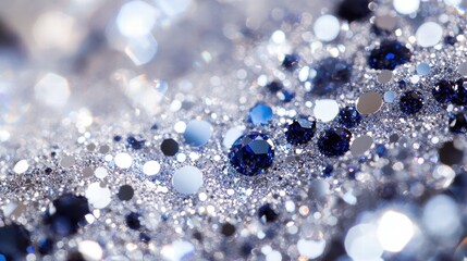A Celestial Background with Navy Blue and Sparkles