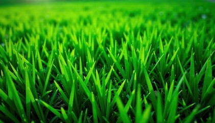 Obraz premium Lush green grass texture, vibrant emerald hue , green, growth
