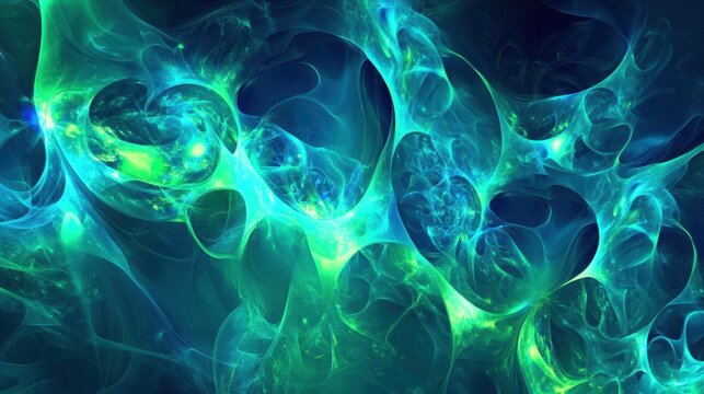 A luminous background with neon green and electricity