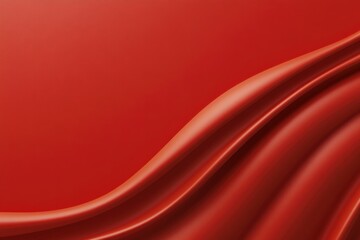 Obraz premium Smooth red fabric creates elegant curves, showcasing depth and t