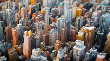 Obraz premium City skyline created with Generative AI