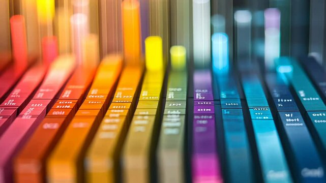 Colorful spectrum: dynamic progression of vibrant parallel lines