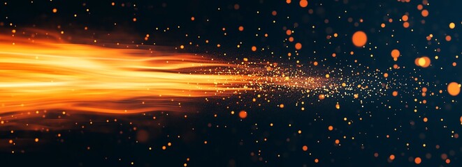 Obraz premium energetic background featuring an orange-blue gradient streak