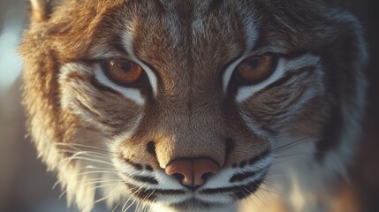 Fototapeta premium A Close Up Portrait Of A Majestic Lynx