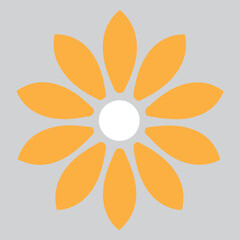 Illustration of a isolated Yellow Flower