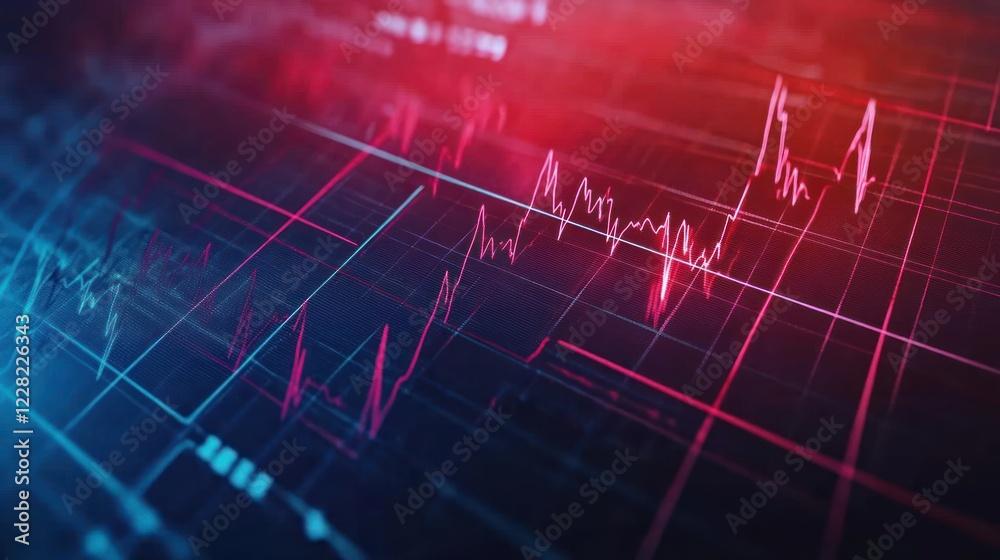 Poster Dynamic Stock Market Data Displayed On Screen
