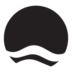 Illustration of silhouette of a isolated Abstract Wave