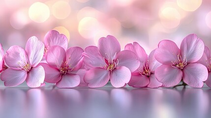 Dreamy Cherry Blossom Orchard in Full Spring Bloom with Falling Petals and Soft Pink Serenity