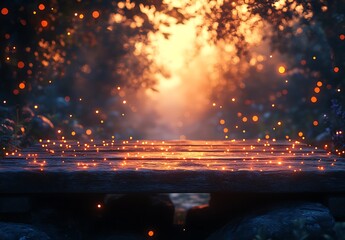 Fototapeta premium Sparks Flying Over a Fiery Forge with Intense Flames