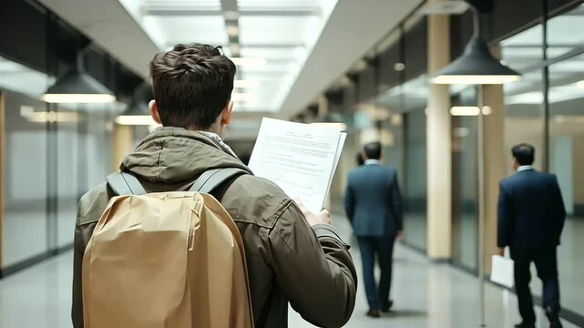 Job Seeker Asking for Resume Advice at Job Fair