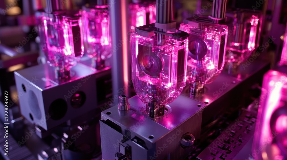 Poster illuminated transparent components in advanced machinery