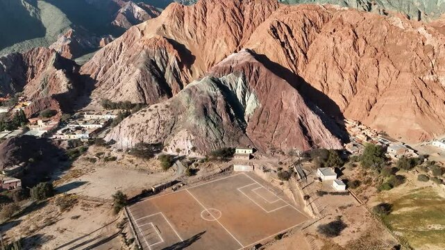 Dron en Purmamarca, Quebrada de Humahuaca, Jujuy