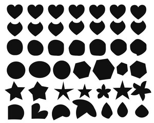 Abstract icons for your creativity. Presented in three formats: PNG SVG JPG. Pattern, vector. Black.