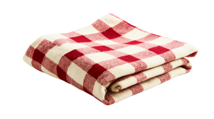 Cozy Red and White Checkered Blanket Folded for Stylish Home Decor and Picnic Essentials