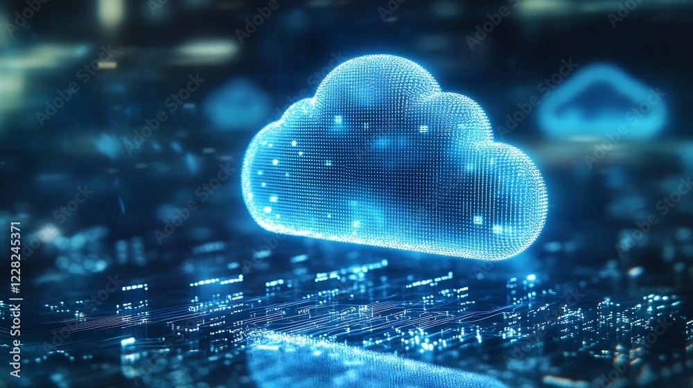 Poster Innovative Digital Cloud Visualization with High-Tech Data Transmission : Generative AI