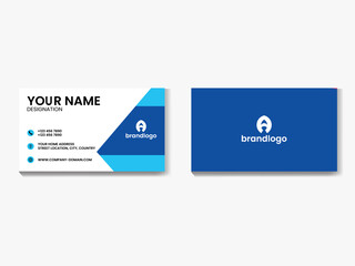 creative business card template Double-sided .landscape orientation. Horizontal layout. Vector illustration