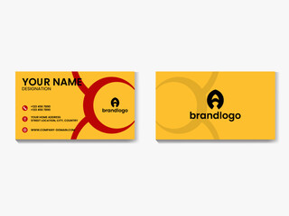 creative business card template Double-sided .landscape orientation. Horizontal layout. Vector illustration