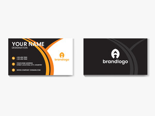 creative business card template Double-sided .landscape orientation. Horizontal layout. Vector illustration