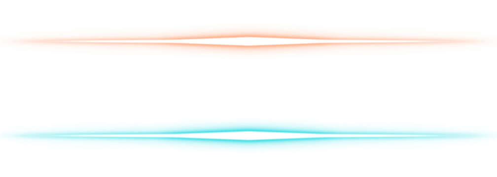 Glowing light line. Neon dividing line isolated on transparent background. laser beam. Light rays. lighting effect. led neon border. Light flare, flash, Glowing light streaks for overlay element. PNG