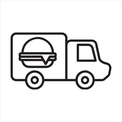 Food Delivery icon vector art illustration.