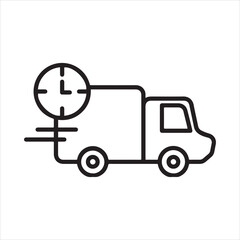 Food Delivery icon vector art illustration.
