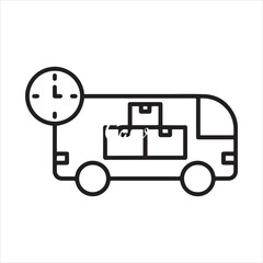 Food Delivery icon vector art illustration.