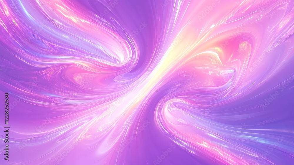 Poster etheric whirling purple and pink abstract digital artwork with glossy texture : generative ai