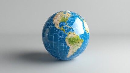 Egg Shaped Globe Showing Americas And Atlantic Ocean
