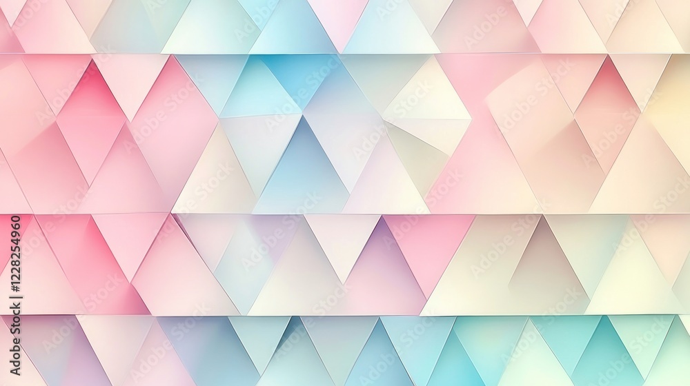 Poster pastel triangles abstract geometric pattern background