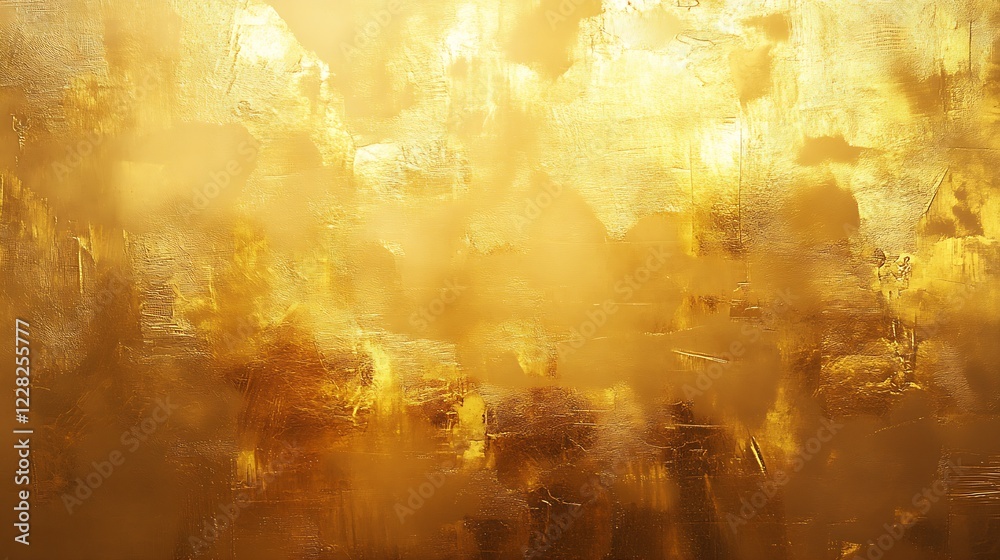Poster abstract golden canvas with textured luminous paint perfect for elegant wall decor : generative ai