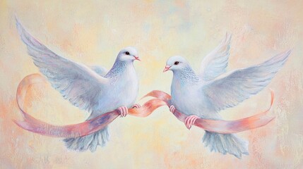 Fototapeta premium Eternal Love Doves