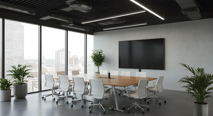 professional workspace ideal for meetings and collaborative work