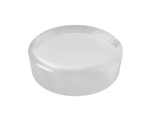 3D white semi-transparent pill on transparent background