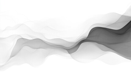 Abstract grayscale flowing wave design pattern
