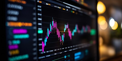 Obraz premium Advanced Stock Trading and Data Visualization for Financial Growth : Generative AI