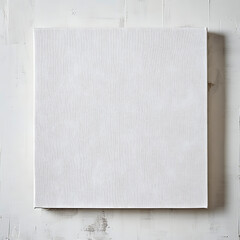 Tight-Fitting White Linen Canvas with Subtle Weave Patterns in Minimalist Style