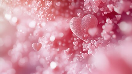 Valentine’s Day greeting card background template with heart shape