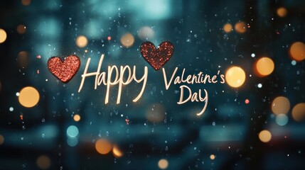 Happy Valentine’s Day greeting card with text.