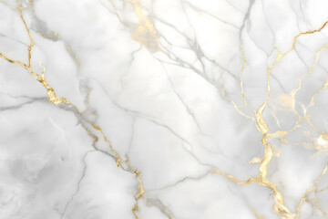 Elegant White Marble with Golden Veins Texture Background Image