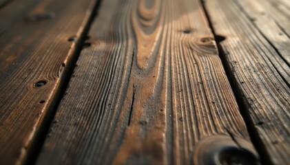 Close-up, rich grain, weathered wood tabletop, woodwork, wood background