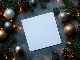  A4 Paper with Christmas Decorations