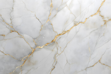 Elegant White Marble Texture with Golden Veins Background Image