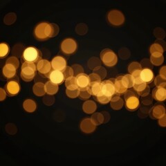 Swirling abstract gold bokeh, deep black background, sophisticated, celebration