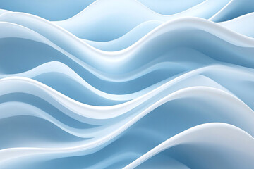 Fototapeta premium Flowing Blue Abstract Waves with Smooth Gradients and Elegant Curves, Modern Digital Design Featuring Cool Tones and Dynamic Fluid Motion