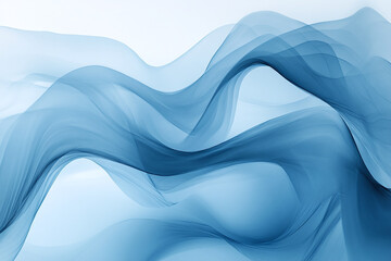 Fototapeta premium Flowing Blue Abstract Waves with Smooth Gradients and Elegant Curves, Modern Digital Design Featuring Cool Tones and Dynamic Fluid Motion