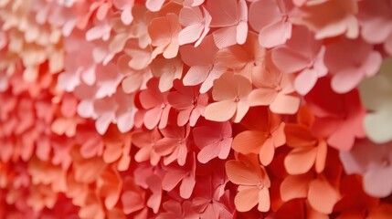 Fototapeta premium A vibrant tapestry of colorful flowers cascades from a wall, creating a romantic ambiance perfect for celebrating love on Valentine's Day.