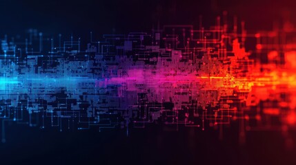 Obraz premium Abstract Digital Background with Colorful Lines and Patterns