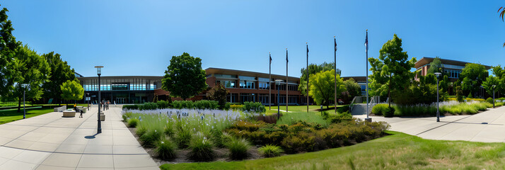 Scenic Landscape of Owens Community College Campus Featuring its Infrastructure and Greenery