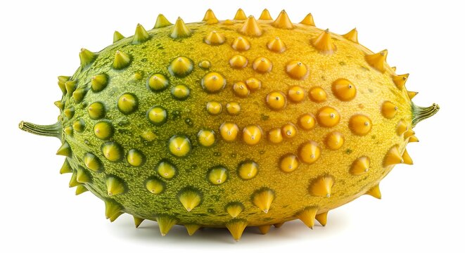 A Close-Up of a Kiwano Melon, Also Known as Horned Melon or African Horned Cucumber