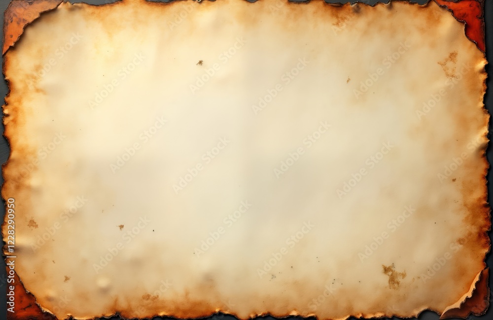 Aufkleber aged paper texture with burnt edges. vintage look. empty surface. rustic style. blank background. gr